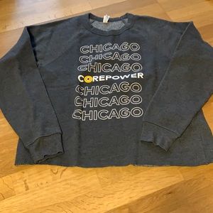 Corepower Yoga women’s crew neck  cropped noodie